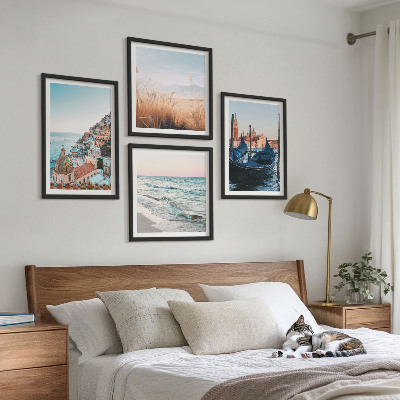 Set de cuadros modernos para salón Vistas costeras de Venecia