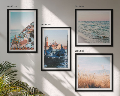 Set de cuadros modernos para salón Vistas costeras de Venecia