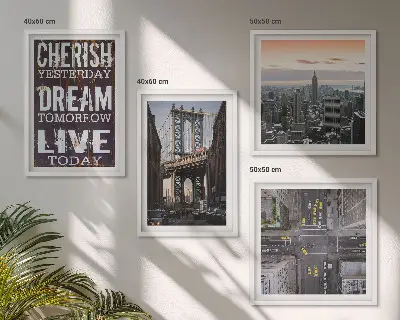 Set de cuadros modernos para salón con diseño de paisajes de Nueva York