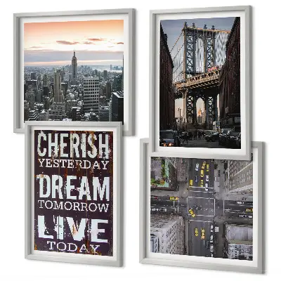 Set de cuadros modernos para salón con diseño de paisajes de Nueva York