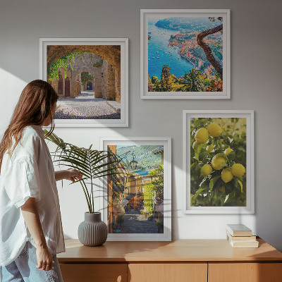 Galería de pared Calles costeras, mar de limones