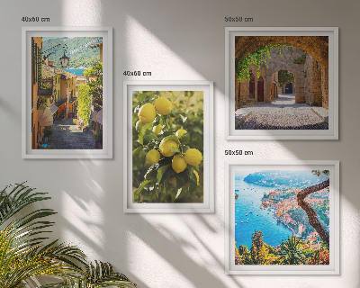 Galería de pared Calles costeras, mar de limones