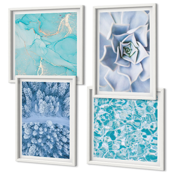 Galería de pared Flor azul del bosque invernal