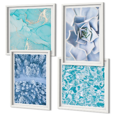 Galería de pared Flor azul del bosque invernal