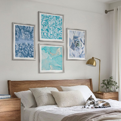 Galería de pared Flor azul del bosque invernal