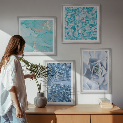 Galería de pared Flor azul del bosque invernal