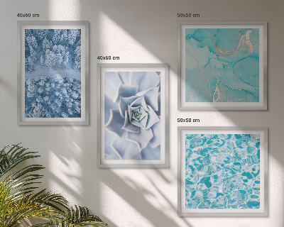 Galería de pared Flor azul del bosque invernal