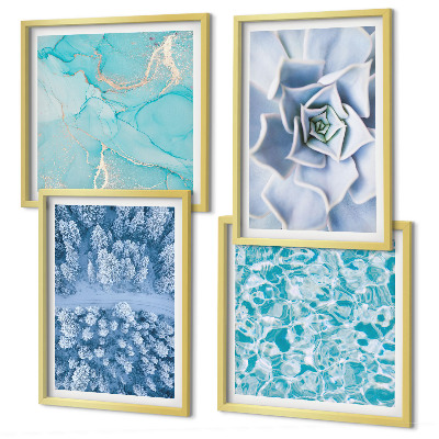 Galería de pared Flor azul del bosque invernal