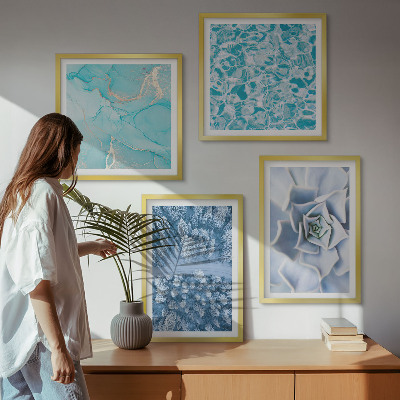 Galería de pared Flor azul del bosque invernal