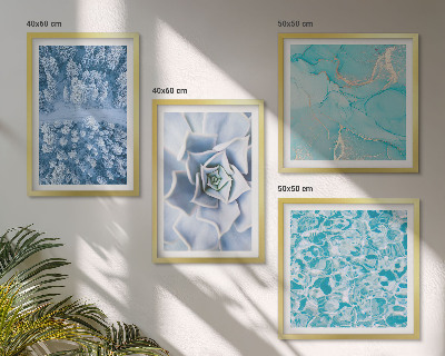 Galería de pared Flor azul del bosque invernal