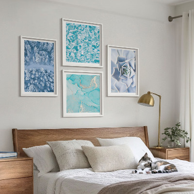 Galería de pared Flor azul del bosque invernal