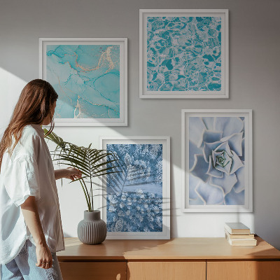 Galería de pared Flor azul del bosque invernal