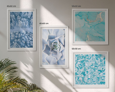 Galería de pared Flor azul del bosque invernal