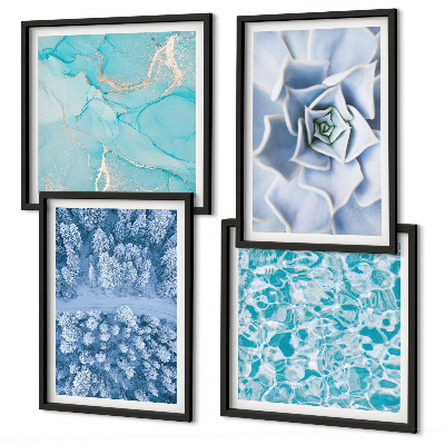 Galería de pared Flor azul del bosque invernal