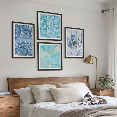Galería de pared Flor azul del bosque invernal