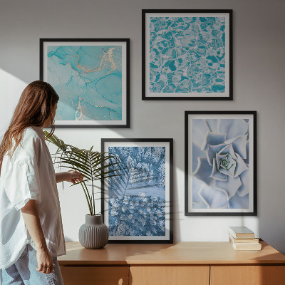 Galería de pared Flor azul del bosque invernal
