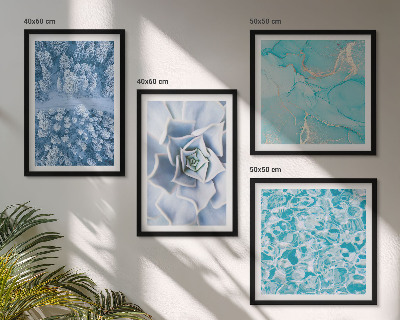 Galería de pared Flor azul del bosque invernal