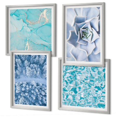 Galería de pared Flor azul del bosque invernal
