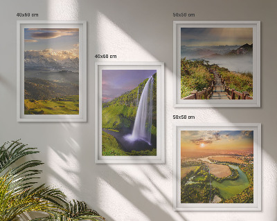 Galería de pared Vistas de montañas, ríos y cascadas.