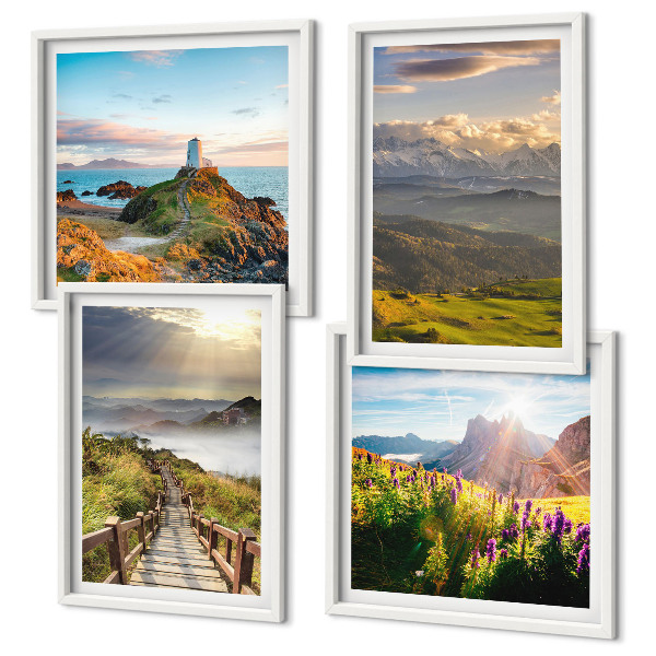 Galería de pared Sendero celestial de flores de montaña