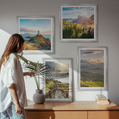 Galería de pared Sendero celestial de flores de montaña