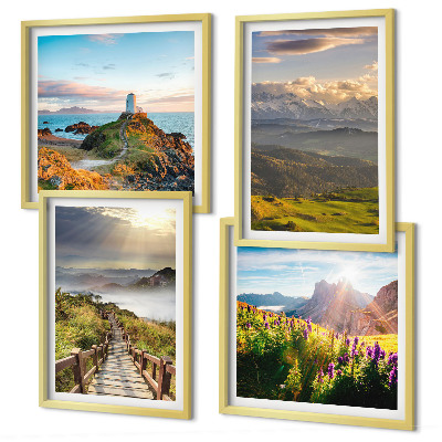 Galería de pared Sendero celestial de flores de montaña