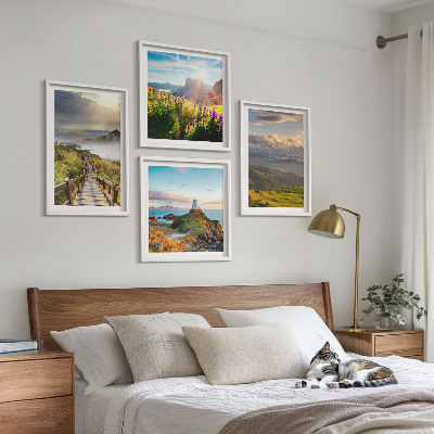 Galería de pared Sendero celestial de flores de montaña