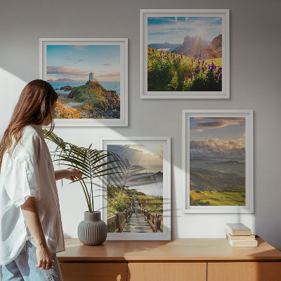 Galería de pared Sendero celestial de flores de montaña