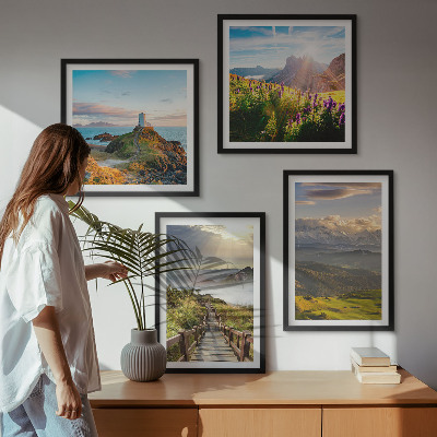 Galería de pared Sendero celestial de flores de montaña