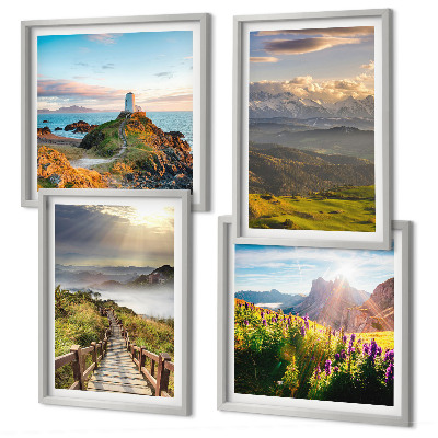 Galería de pared Sendero celestial de flores de montaña