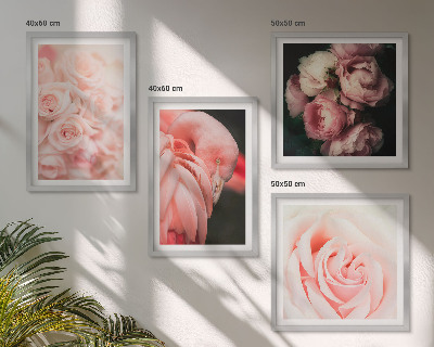 Galería de pared flamencos rosa pastel