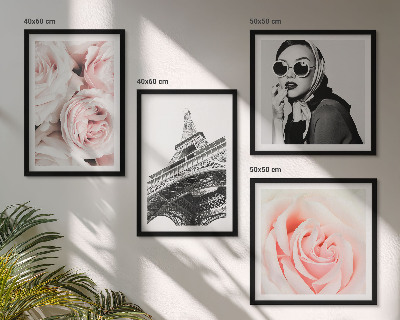 Galería de pared El retrato de una mujer rosas de Eiffel