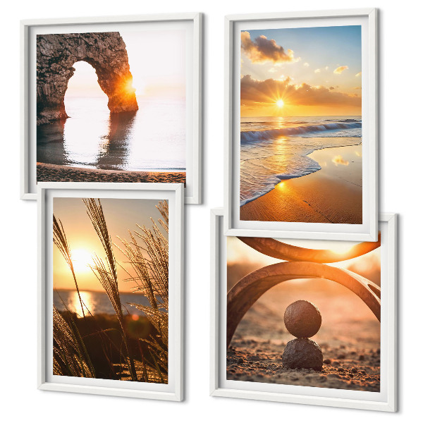 Galería de pared Paisajes tranquilos de la playa del sol
