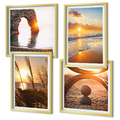 Galería de pared Paisajes tranquilos de la playa del sol