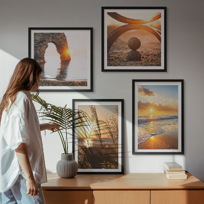 Galería de pared Paisajes tranquilos de la playa del sol
