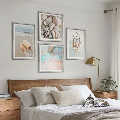 Galería de pared libro decorativo con diseño de conchas marinas estilo bohemio