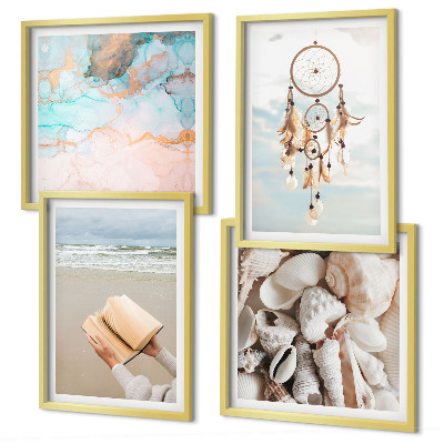 Galería de pared Libro bohemio de conchas marinas