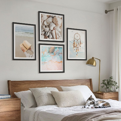 Galería de pared Libro bohemio de conchas marinas