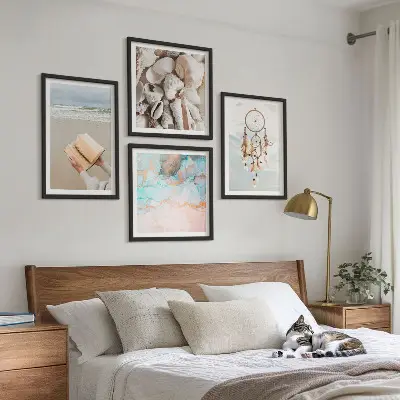 Galería de pared libro decorativo con diseño de conchas marinas estilo bohemio
