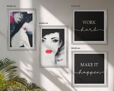 Set de cuadros modernos para salón Retratos de mujeres con labios