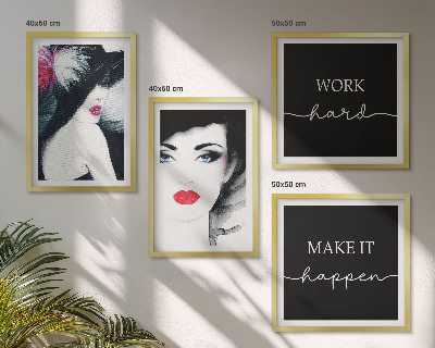Set de cuadros modernos para salón Retratos de mujeres con labios