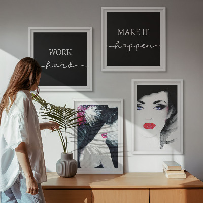 Set de cuadros modernos para salón Retratos de mujeres con labios