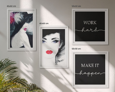 Set de cuadros modernos para salón Retratos de mujeres con labios