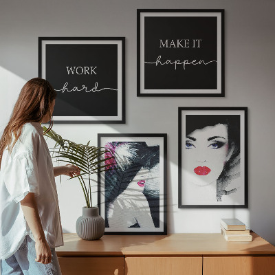 Set de cuadros modernos para salón Retratos de mujeres con labios