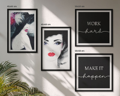Set de cuadros modernos para salón Retratos de mujeres con labios