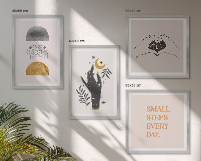 Galería de pared Ilustraciones minimalistas de estilo bohemio
