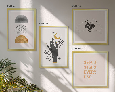 Galería de pared Ilustraciones minimalistas de estilo bohemio
