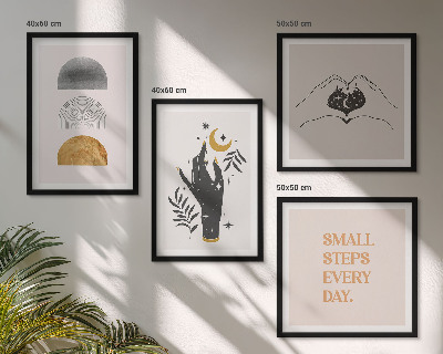 Galería de pared Ilustraciones minimalistas de estilo bohemio