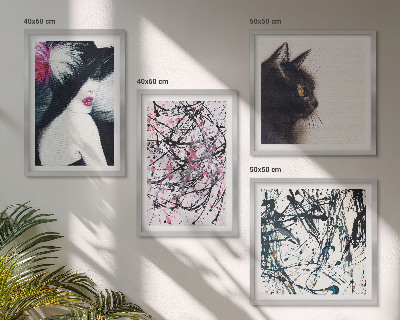 Galería de pared Patrones abstractos de pintura de gatos