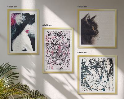 Galería de pared Patrones abstractos de pintura de gatos